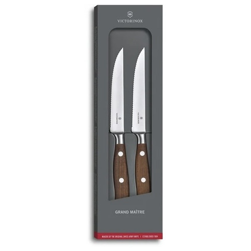 Набір ножів Victorinox Grand Maitre Wood Steak Set 120 мм дерево 2 шт. (7.7240.2W) фото №1