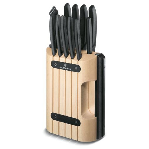 Набір кухонних ножів та підставки Victorinox Swiss Classic Cutlery Block 12 предметів Чорні (6.7153.11) фото №1