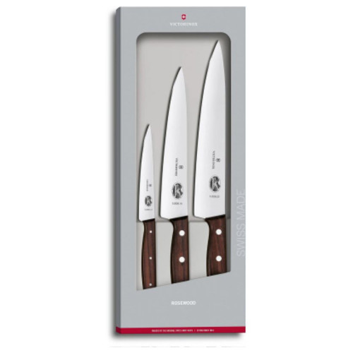 Набір ножів Victorinox Rosewood Carving Set 3 шт (5.1050.3G) фото №1