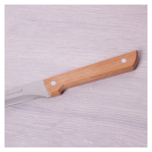 Нож Kamille для костей из нержавеющей стали с деревянной ручкой  фото №2