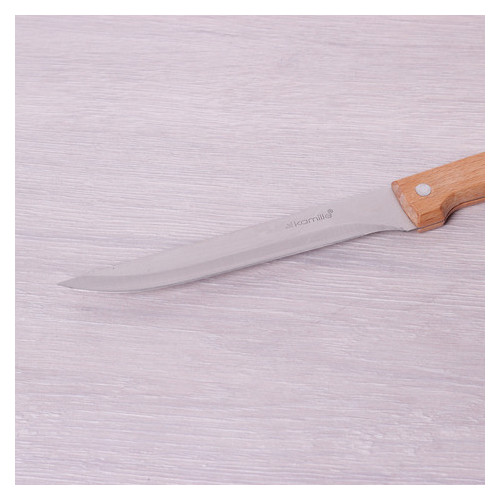 Нож Kamille для костей из нержавеющей стали с деревянной ручкой  фото №3