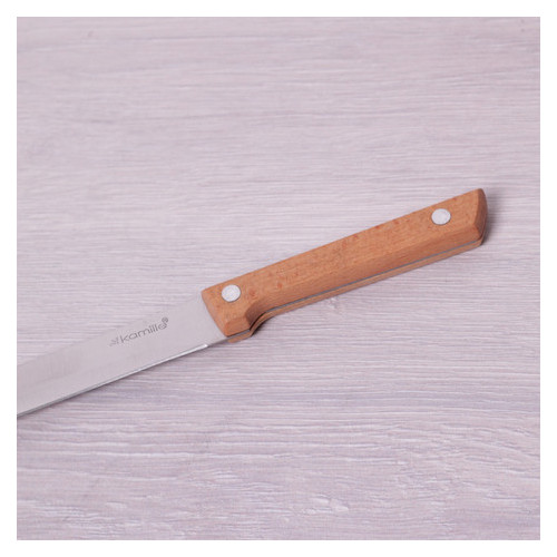 Нож Kamille универсальный из нержавеющей стали с деревянной ручкой  фото №2
