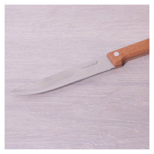 Нож Kamille универсальный из нержавеющей стали с деревянной ручкой  фото №3