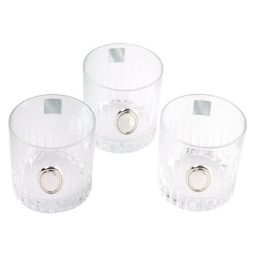 Сіт кришталевих склянок Boss Crystal БОКАЛИ ГАРМОНІЯ, 6 келихів, срібло фото №3