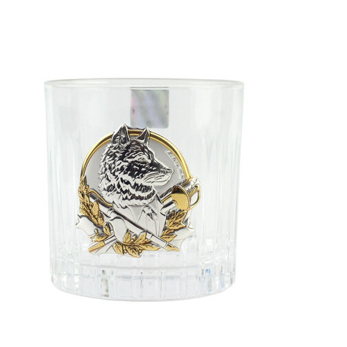 Сіт кришталевих склянок Boss Crystal БОКАЛИ ЛІДЕР, 6 келихів, срібло фото №3