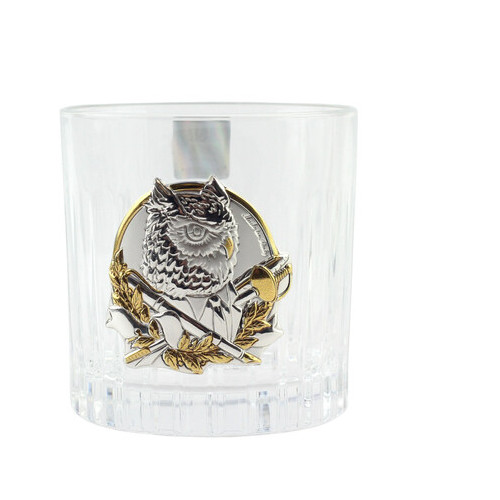 Сіт кришталевих склянок Boss Crystal БОКАЛИ ЛІДЕР, 6 келихів, срібло фото №8