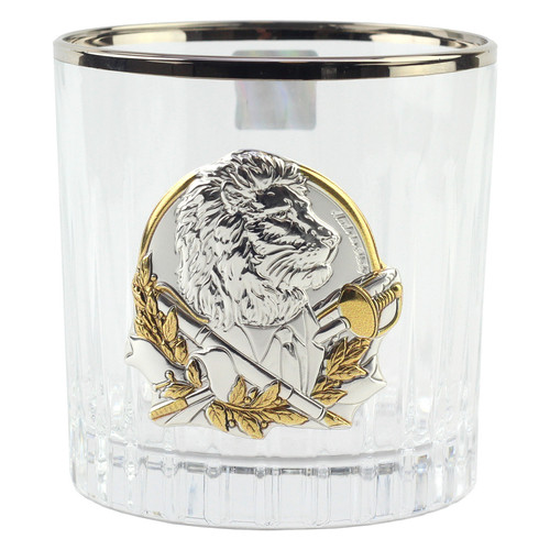Сіт кришталевих склянок Boss Crystal БОКАЛИ ЛІДЕР ПЛАТИНУМ, 6 келихів, платина, срібло, золото фото №7