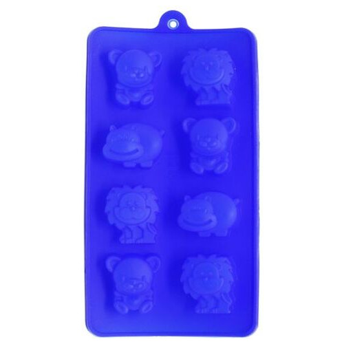 Форма для льоду силіконова Зоопарк (синій) (710125) фото №1