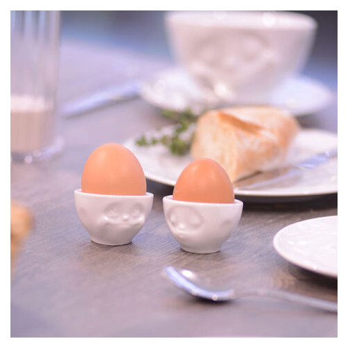 Набір з двох фарфорових підставок для яєць Tassen Щастя та Хмм фото №8