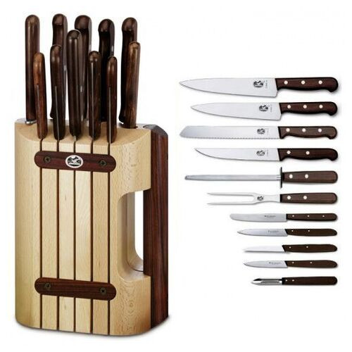 Кухонний набір Victorinox Rosewood Cutlery Block 12 предметів із дерев'яними ручками (5.1150.11) фото №6