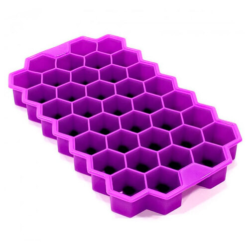 Силіконова форма для льоду CUMENSS Соти Purple фото №1