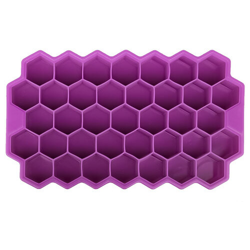 Силіконова форма для льоду CUMENSS Соти Purple фото №3