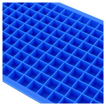 Силіконова форма для льоду CUMENSS B-1010 Blue 160 осередків кубики фото №10