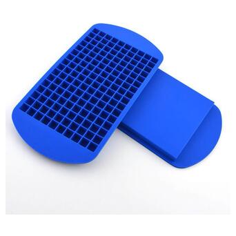 Силіконова форма для льоду CUMENSS B-1010 Blue 160 осередків кубики фото №8
