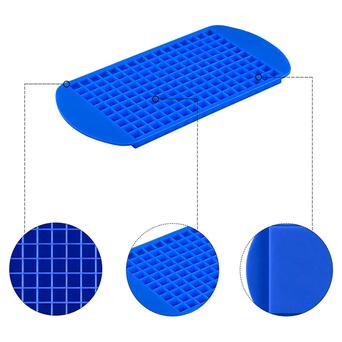 Силіконова форма для льоду CUMENSS B-1010 Blue 160 осередків кубики фото №4
