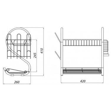 Сушилка для посуды Kroner KRM Rizze-ACC3208 CV022908  фото №2