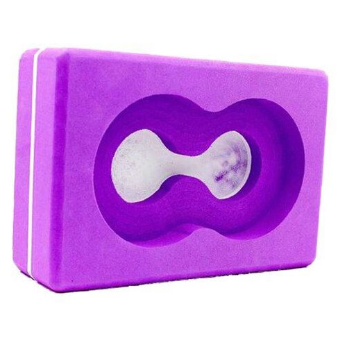 Блок для йоги з отвором FI-5163 Фіолетовий (56429129) фото №1