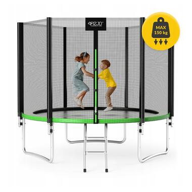 Батут с наружной сеткой 4FIZJO Classic 10FT 312 см Black/Green (P-5907739314130)  фото №6
