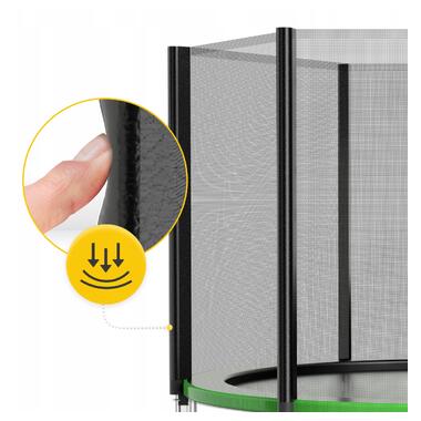 Батут с наружной сеткой 4FIZJO Classic 10FT 312 см Black/Green (P-5907739314130)  фото №5