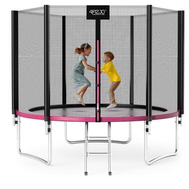Батут с наружной сеткой 4FIZJO Classic 10FT 312 см Black/Pink (P-5907739314567)  фото №1