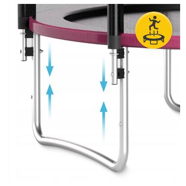 Батут с наружной сеткой 4FIZJO Classic 10FT 312 см Black/Pink (P-5907739314567)  фото №2