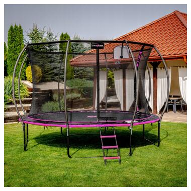 Батут с внутренней сеткой THUNDER Inside Ultra 10FT 312 см Black/Pink  фото №4