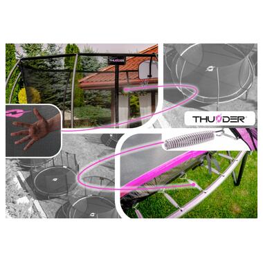 Батут с внутренней сеткой THUNDER Inside Ultra 10FT 312 см Black/Pink  фото №10
