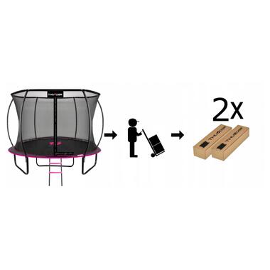 Батут с внутренней сеткой THUNDER Inside Ultra 10FT 312 см Black/Pink  фото №2