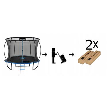 Батут с внутренней сеткой THUNDER Inside Ultra 8FT 255 см Black/Blue  фото №3