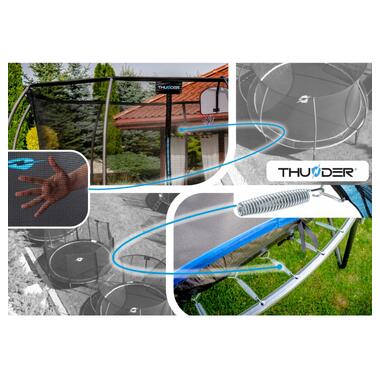 Батут с внутренней сеткой THUNDER Inside Ultra 8FT 255 см Black/Blue  фото №11
