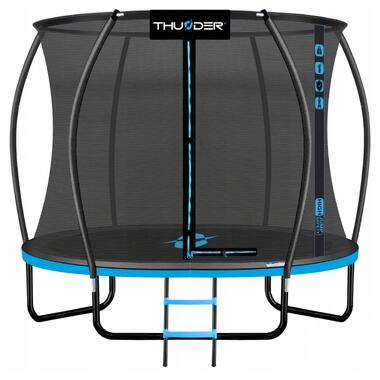 Батут с внутренней сеткой THUNDER Inside Ultra 8FT 255 см Black/Blue  фото №1