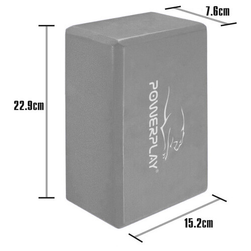 Блок для йоги 2шт. (пара) PowerPlay 4006 Yoga Brick EVA Сірі фото №3