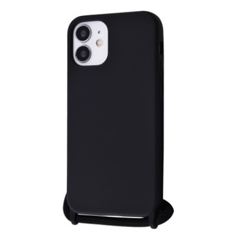 Чохол (Lanyard Case) для iPhone 12 Mini зі шнурком Black фото №1