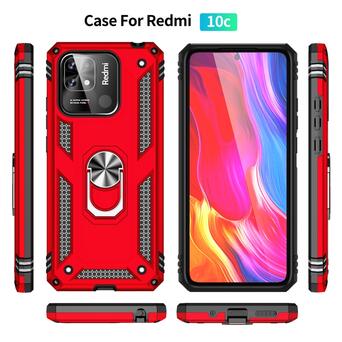 Протиударний чохол Cosmic Robot Ring Xiaomi Xiaomi Redmi 10C Red (RobotXR10CRed) фото №2