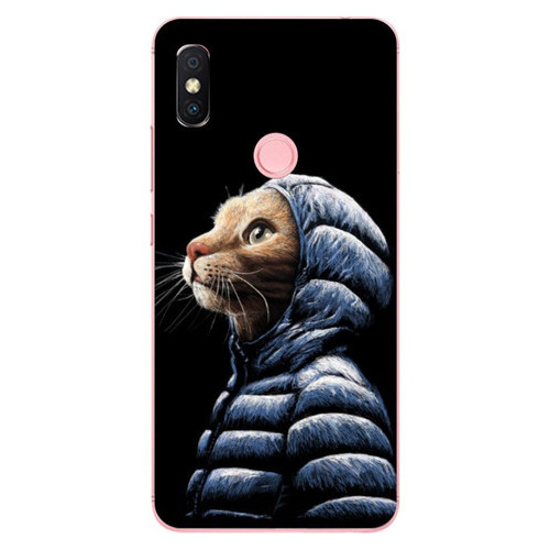Силіконовий бампер Coverphone Huawei P20 Lite з малюнком Кіт у куртці фото №1