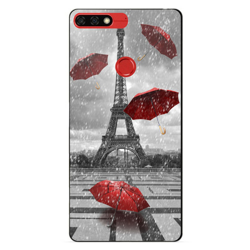 Бампер силіконовий Coverphone Huawei Honor 7c Pro з малюнком Дощ у Парижі фото №1