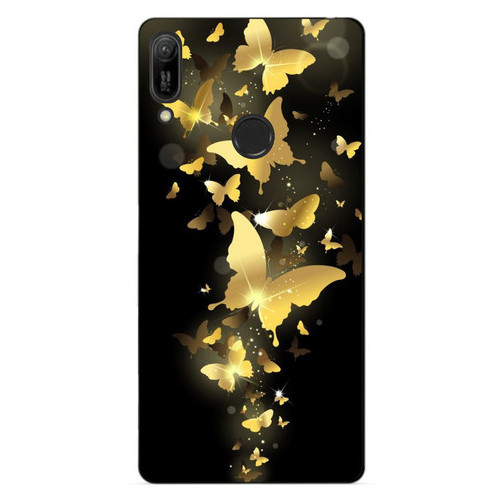 Бампер силіконовий Coverphone Huawei Y6 Pro 2019 з малюнком Золоті метелики фото №1
