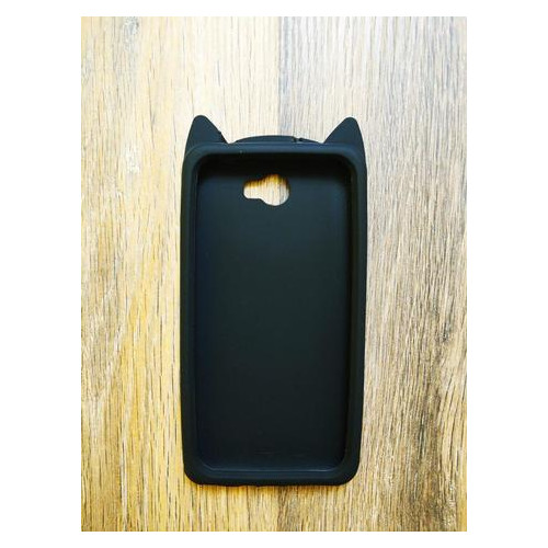 Силіконовий чохол 3D Coverphone Huawei Y5ii Y5 ll Вусатий кіт чорний фото №2