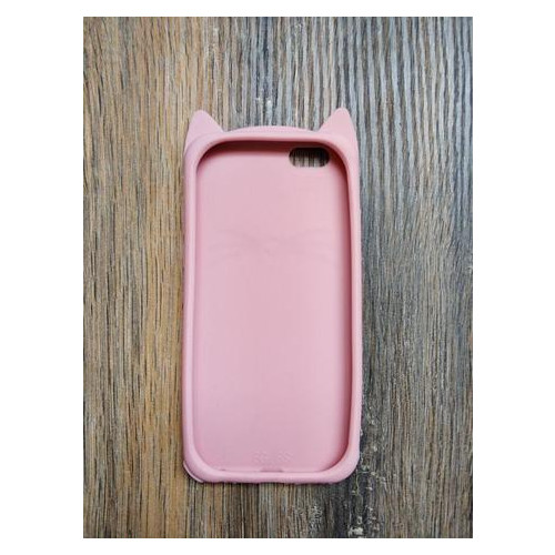 Силіконовий чохол 3D Coverphone Iphone 6 Вусатий рожевий кіт фото №2