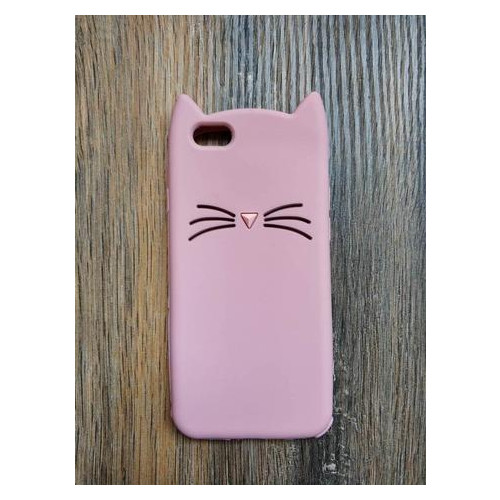 Силіконовий чохол 3D Coverphone Iphone 6 Вусатий рожевий кіт фото №1