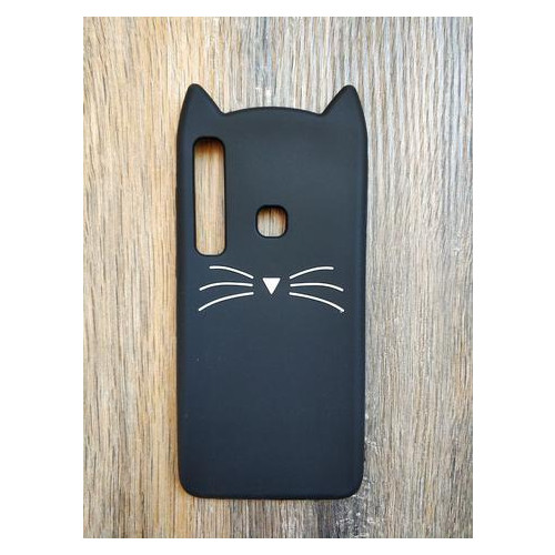 Силіконовий чохол 3D Coverphone Samsung A9 2018 A920 Вусатий кіт чорний фото №1