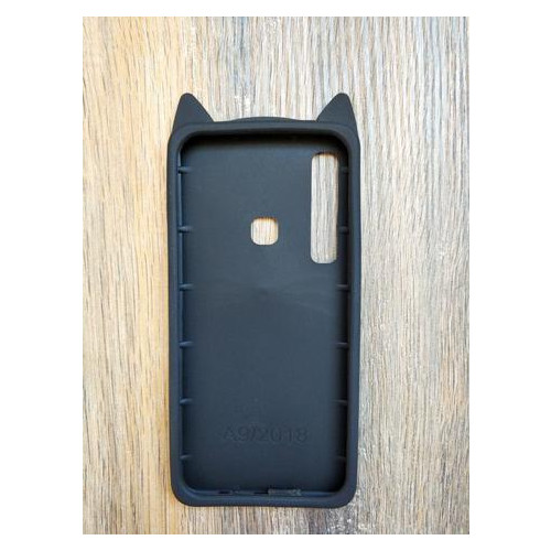 Силіконовий чохол 3D Coverphone Samsung A9 2018 A920 Вусатий кіт чорний фото №2