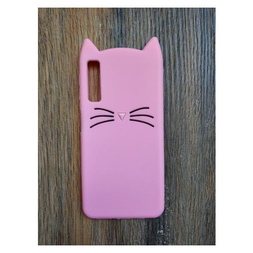 Чохол 3D Coverphone Samsung A7 2018 A750 Вусатий кіт рожевий фото №1