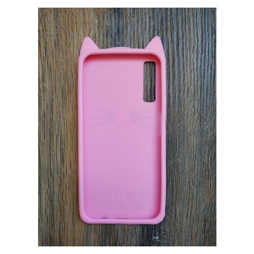 Чохол 3D Coverphone Samsung A7 2018 A750 Вусатий кіт рожевий фото №2
