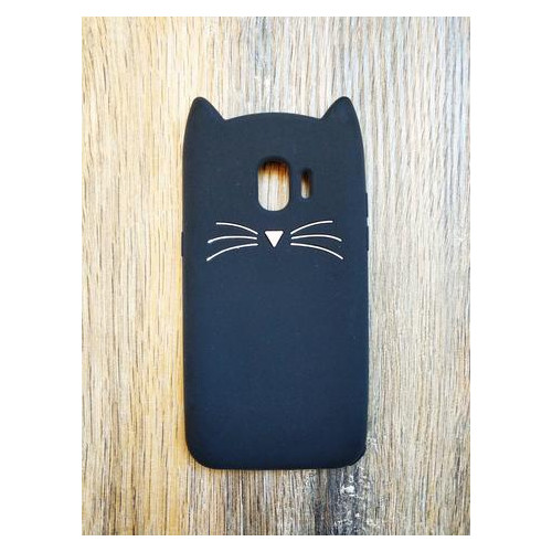 Чохол 3D Coverphone Samsung J2 2018 J250 Вусатий кіт чорний фото №1