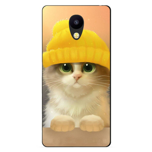 Силіконовий бампер Coverphone Meizu M5c із малюнком Котик у шапці фото №1