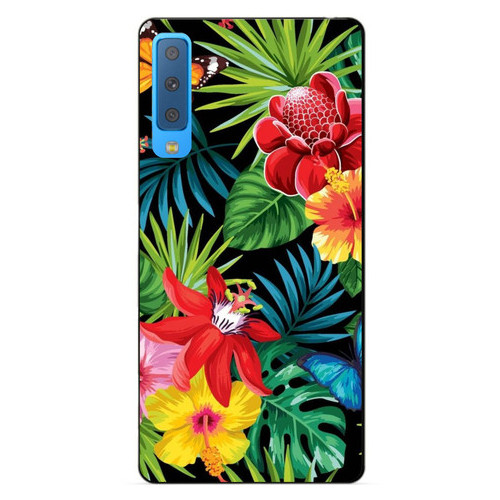 Бампер силіконовий Coverphone Samsung A7 2018 Galaxy A750 з малюнком Райські квіти фото №1