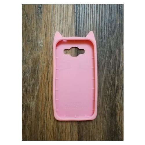Силіконовий чохол Coverphone Samsung G530/g531 Galaxy Grand Prime Вусатий рожевий кіт фото №2
