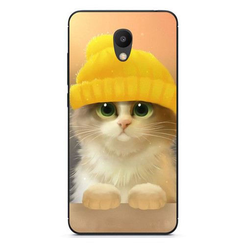 Силіконовий чохол Coverphone Meizu M6 Котик у шапці фото №1