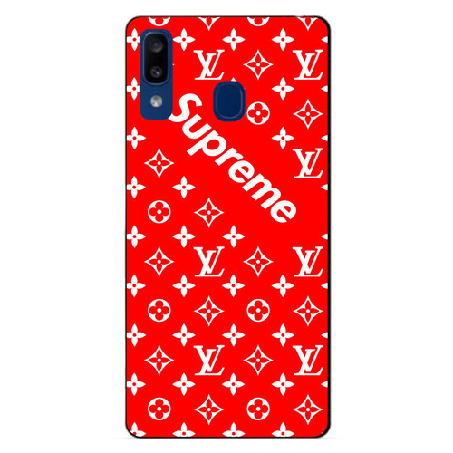 Силіконовий чохол Coverphone Samsung A20 2019 Galaxy A205f із малюнком Supreme LV на червоному тлі фото №1